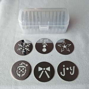 OXO Cookie Press Replacement Disc Christmas 18 Stainless Steel w Storage Case